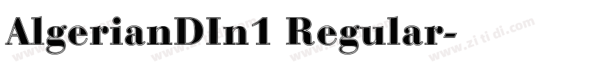 AlgerianDIn1 Regular字体转换